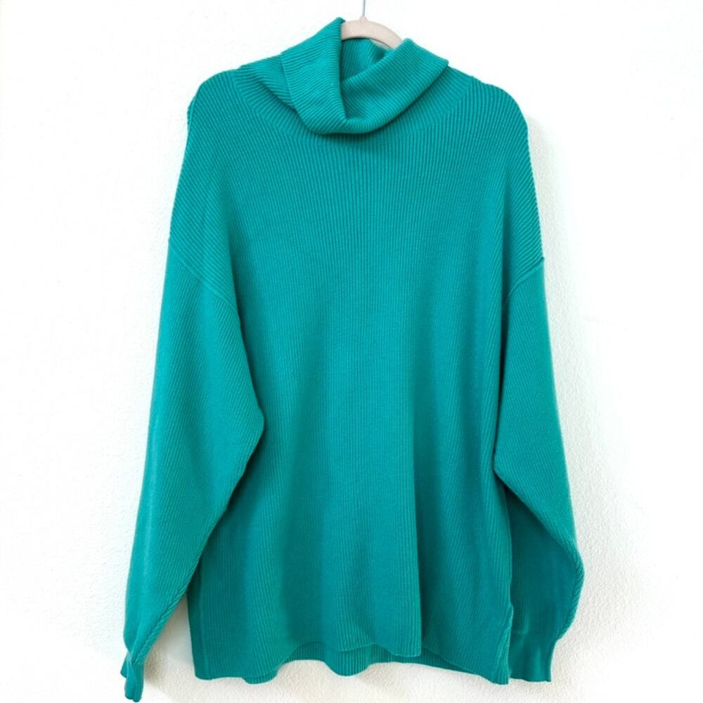 Free People Oversized Softly Structured Tunic Sweater‎ in Oasis, Size S